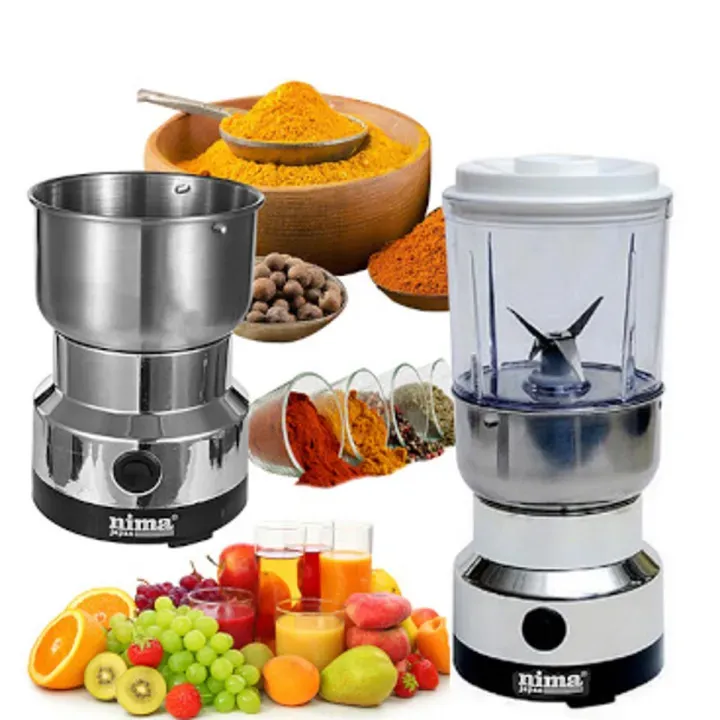 Nima Electric 2 in 1 Blender and Grinder Offers Convenient and Versatile Blending and Grinding Functions(cod:2258)